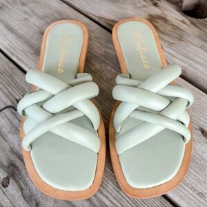 Matisse Light Green Women's Slide Sandals Size 9 Roy Sage